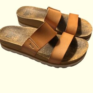 Reef Women's Brown platform Slide Sandals